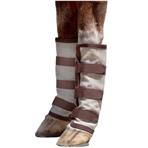 Adjustable Horse Leg Boots Breathable PVC Equine Guards Mosquito Repellent Wraps Reduced Fatigue Equestrian Gear - Desert Sand